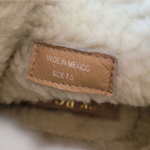 New Jack Rogers Stella Oak Suede Sherpa Winter Heeled Booties Size 7 - Picture 7 of 9